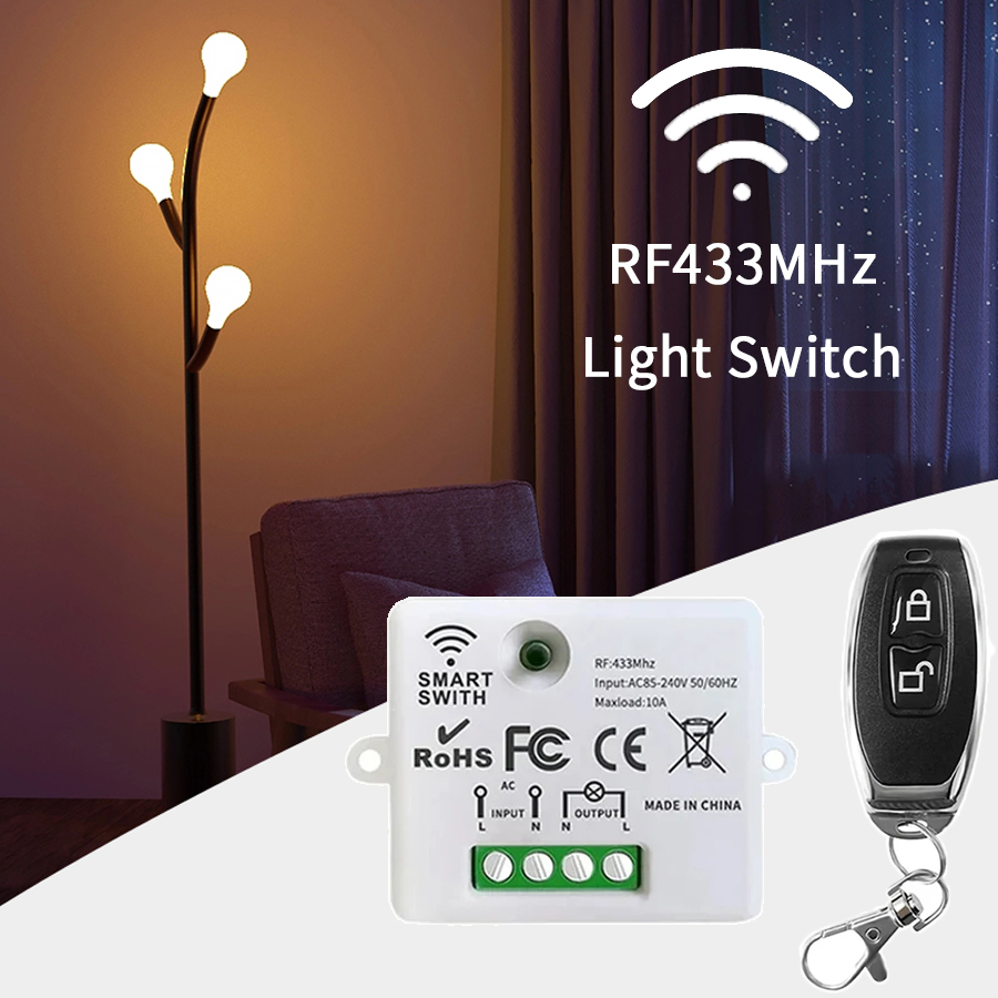 Universal Remote Smart Home - RF 433MHz รีโมทคอนโทรลไร้สายสวิตช์สมาร์ทโฮม 110V 220V 10A