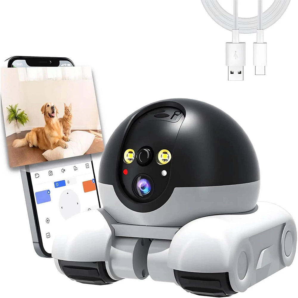 Smart Home Camera Ezviz - กล้องหุ่นยนต์สัตว์เลี้ยง ตัวช่วยดูแลผ่าน WiFi ควบคุมผ่านแอพ สำหรับสุนัข แมว