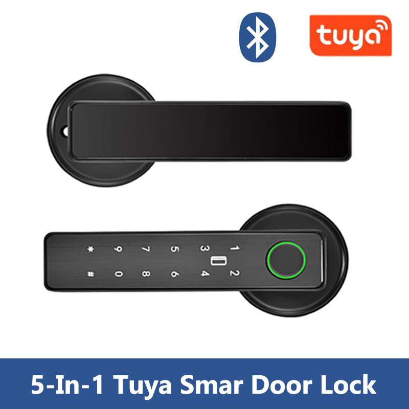 Smart Home Door Lock - กุญแจล็อคประตูอัจฉริยะ Tuya ระบบล็อคด้วยลายนิ้วมือ ควบคุมผ่านแอพ ปลดล็อคด้วยรหัสผ่าน รองรับการ์ด