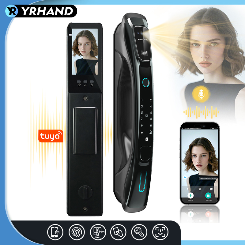 Smart Home Door Lock - สมาร์ทล็อค ระบบจดจำใบหน้า 3 มิติ ระบบสแกนเส้นเลือดฝ่ามือ ลายนิ้วมือ