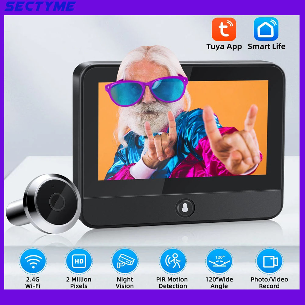 Smart Home Video - กริ่งประตูอัจฉริยะ Tuya ขนาด 4.3 นิ้ว พร้อม