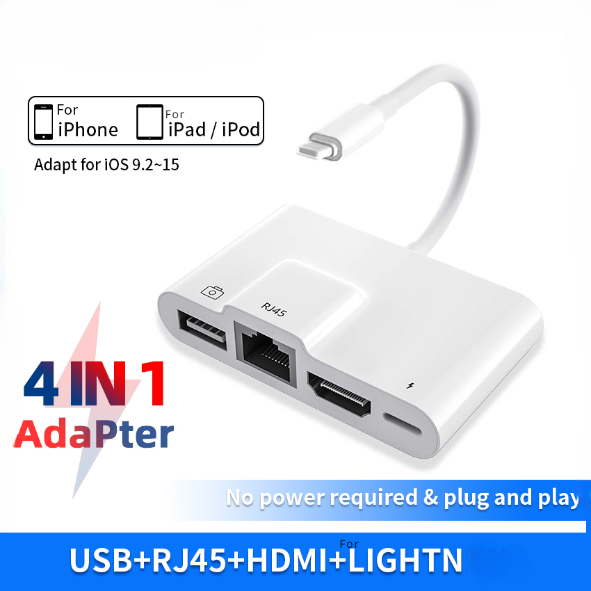 Smart Home Hub 2 - สําหรับ Lightning to RJ45 Ethernet OTG