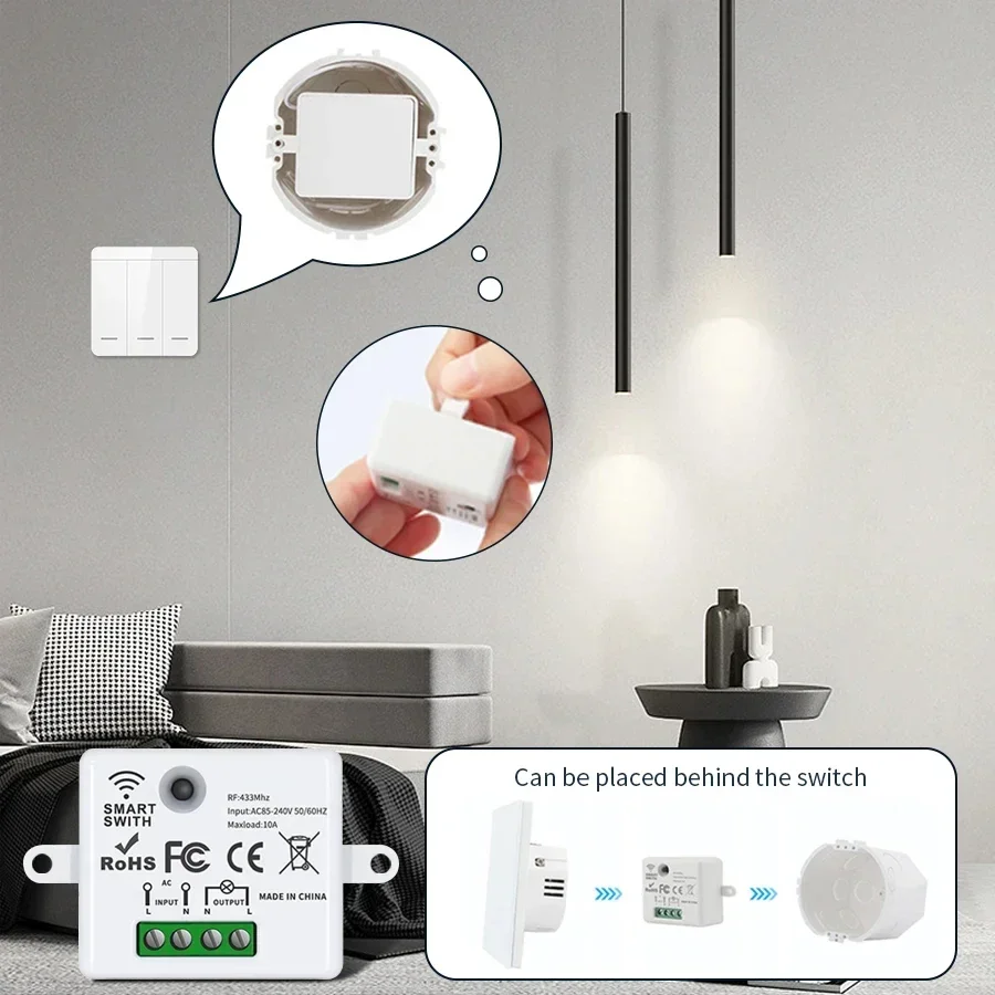 RF 433MHz รีโมทคอนโทรลไร้สายสว - Universal Remote Smart Home บทวิจารณ์และราคา